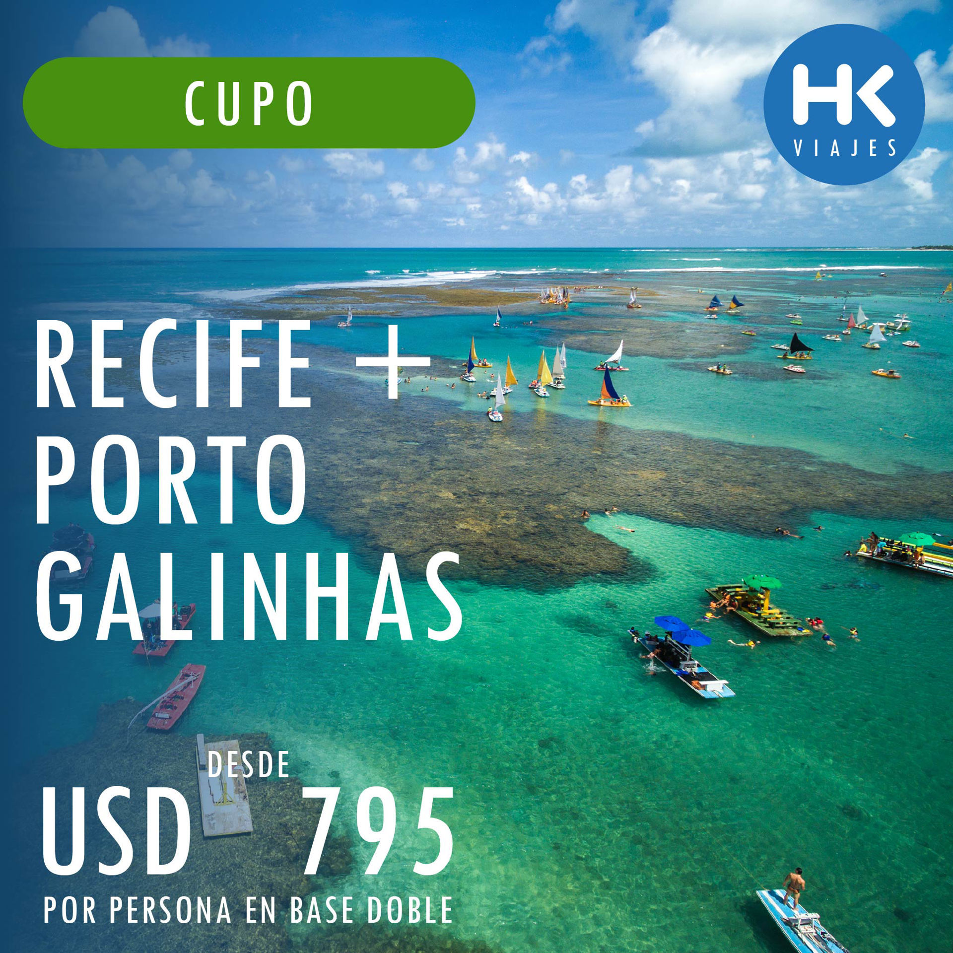 Imagen de CUPO - RECIFE 14 JUN - RECIFE + PORTO GALINHAS